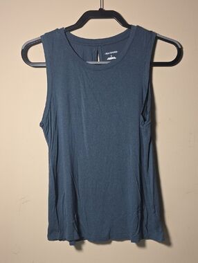 Halogen Blue Gray Sleeveless Keyhole Back Tank Top Size M